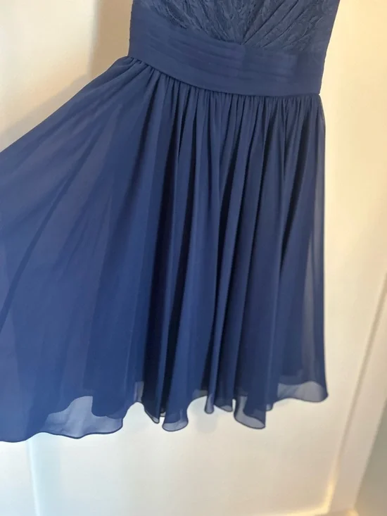 JJs House Navy Lace Bodice Midi Fit & Flare Dress Wedding Guest, Bridesmaid ,Mom - Picture 5 of 16